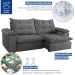 Sofá 4 Lugares Retrátil e Reclinável Espanha 250cm Cinza - Celflex