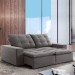 Sofá 4 Lugares Paris Retrátil e Reclinável Super Pilow 230cm Cinza - Celflex