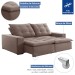 Sofá 4 Lugares Paris Retrátil e Reclinável Super Pilow 250cm Bege Escuro - Celflex