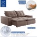 Sofá 4 Lugares Paris Retrátil e Reclinável Super Pilow 250cm Bege Escuro - Celflex