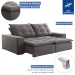 Sofá 4 Lugares Paris Retrátil e Reclinável Super Pilow 250cm Cinza - Celflex