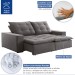 Sofá 4 Lugares Paris Retrátil e Reclinável Super Pilow 250cm Cinza - Celflex