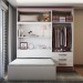 Guarda-Roupa Solteiro com Cama Liverpool 4 Portas 3 Gavetas Branco/Pink - Panorama Móveis
