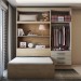 Guarda-Roupa Solteiro com Cama Liverpool 4 Portas 3 Gavetas Havana/Off White - Panorama Móveis