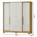 Guarda-Roupa Solteiro Mônaco 4 Portas 2 Gavetas Marrocos/Off White - Mx Móveis
