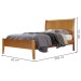 Cama de Solteiro Classic 90cm Amêndoa Mel - Josandro