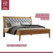 Cama Casal Vivare 160cm Amêndoa Mel/Veludo Cinza - Josandro