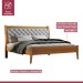 Cama de Casal Vivare 147cm Amêndoa Mel/Veludo Cinza - Josandro