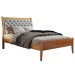 Cama de Solteiro Vivare 90cm Amêndoa Mel/Veludo Cinza - Josandro