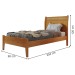Cama de Solteiro Esmeralda 90cm Amêndoa Mel - Josandro