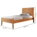 Cama de Solteiro Amazone 90cm Amêndoa Mel - Josandro