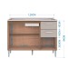 Balcão de Cozinha para Pia 3 Portas 2 Gavetas Castanho/Off White 508 - Poquema
