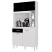 Cozinha Compacta Duda 4 Portas 1 Gaveta Branco/Preto - Poquema