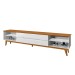 Rack para TV Até 65 Polegadas Limit 2 Gavetas 2 Prateleiras Branco/Nature - Tebarrot