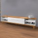 Rack para TV Até 65 Polegadas Limit 2 Gavetas 2 Prateleiras Branco/Nature - Tebarrot