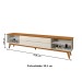 Rack para TV Até 75 Polegadas Limit 2 Gavetas 2 Prateleiras Off White/Nature - Tebarrot
