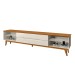Rack para TV Até 75 Polegadas Limit 2 Gavetas 2 Prateleiras Off White/Nature - Tebarrot