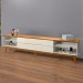 Rack para TV Até 75 Polegadas Limit 2 Gavetas 2 Prateleiras Off White/Nature - Tebarrot