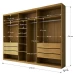 Guarda-Roupa Casal Luxe 2,70 Metros 6 Portas 6 Gavetas Cinamomo/Off White - Panorama Móveis