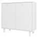 Armário de Cozinha 2 Portas 2 Prateleiras Branco Bbc 16 - Brv