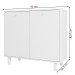 Armário de Cozinha 2 Portas 2 Prateleiras Branco Bbc 16 - Brv
