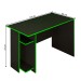 Mesa Gamer Vênus 2 Prateleiras Preto Fosco/Verde - Panorama Móveis