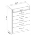 Cômoda Triunfo 5 Gavetas Branco - Demóbile