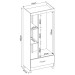Guarda-Roupa Solteiro Prince 3 Portas 1 Gaveta Amêndola Touch/Off White - Demóbile