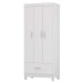 Guarda-Roupa Solteiro Prince 3 Portas 1 Gaveta Branco - Demóbile