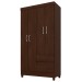 Guarda-Roupa Lótus 4 Portas 2 Gavetas ébano Touch - Demóbile