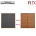 Guarda-Roupa Casal Belga 2 Portas 3 Gavetas Flex Amêndola Touch/Grafito - Demóbile