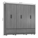 Guarda-Roupa Casal Himalaia 6 Portas 3 Gavetas Amêndola Touch/Off White - Demóbile