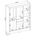 Guarda-Roupa Solteiro Munique 8 Portas 2 Gavetas ébano Touch - Demóbile