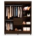 Guarda-Roupa Solteiro Munique 8 Portas 2 Gavetas ébano Touch - Demóbile