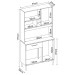 Armário de Cozinha Malta 4 Portas 1 Gaveta Amêndola Touch/Branco - Demóbile