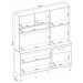 Cozinha Compacta álamo 6 Portas 1 Gaveta Amêndola Touch/Branco - Demóbile