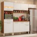 Cozinha Compacta Dama 9 Portas 2 Gavetas Amêndola Touch/Branco - Demóbile