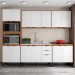 Cozinha Completa Firenze 14 Portas 2 Gavetas Amêndola Touch/Branco - Demóbile