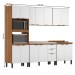 Cozinha Completa Firenze 14 Portas 2 Gavetas Amêndola Touch/Branco - Demóbile
