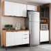 Cozinha Completa Firenze 11 Portas 2 Gavetas Amêndola Touch/Branco - Demóbile
