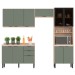 Cozinha Completa Firenze 11 Portas 2 Gavetas Avena Touch/Menta - Demóbile
