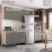 Cozinha Completa Firenze 11 Portas 2 Gavetas Avena Touch/Menta - Demóbile