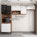 Cozinha Compacta Firenze 7 Portas Amêndola Touch/Branco - Demóbile