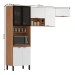 Cozinha Compacta Firenze 7 Portas Amêndola Touch/Branco - Demóbile