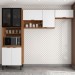 Cozinha Compacta Firenze 7 Portas Amêndola Touch/Branco - Demóbile
