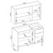 Cozinha Compacta Firenze 6 Portas 2 Gavetas Amêndola Touch/Branco - Demóbile