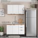 Cozinha Compacta Firenze 6 Portas 2 Gavetas Amêndola Touch/Branco - Demóbile