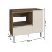 Balcão de Cozinha para Cooktop Lais 2 Portas Itauba/Off White - Irm Móveis