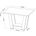 Mesa de Jantar 4 Lugares Squash Mel/Blonde/Veludo Rosa - Viero Móveis