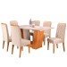 Mesa de Jantar 6 Lugares Squash Mel/Blonde/Nude - Viero Móveis